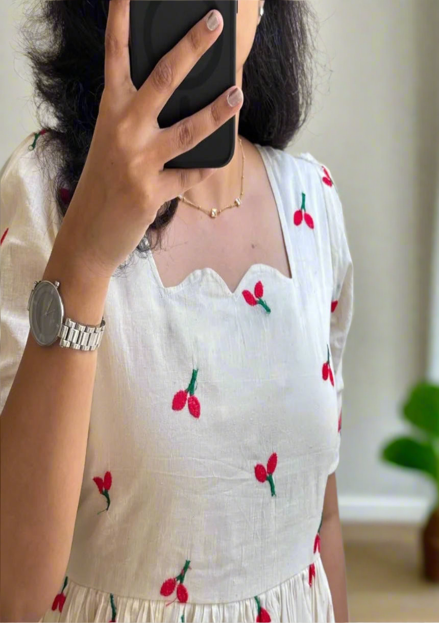 Daisy White Tiered Dress