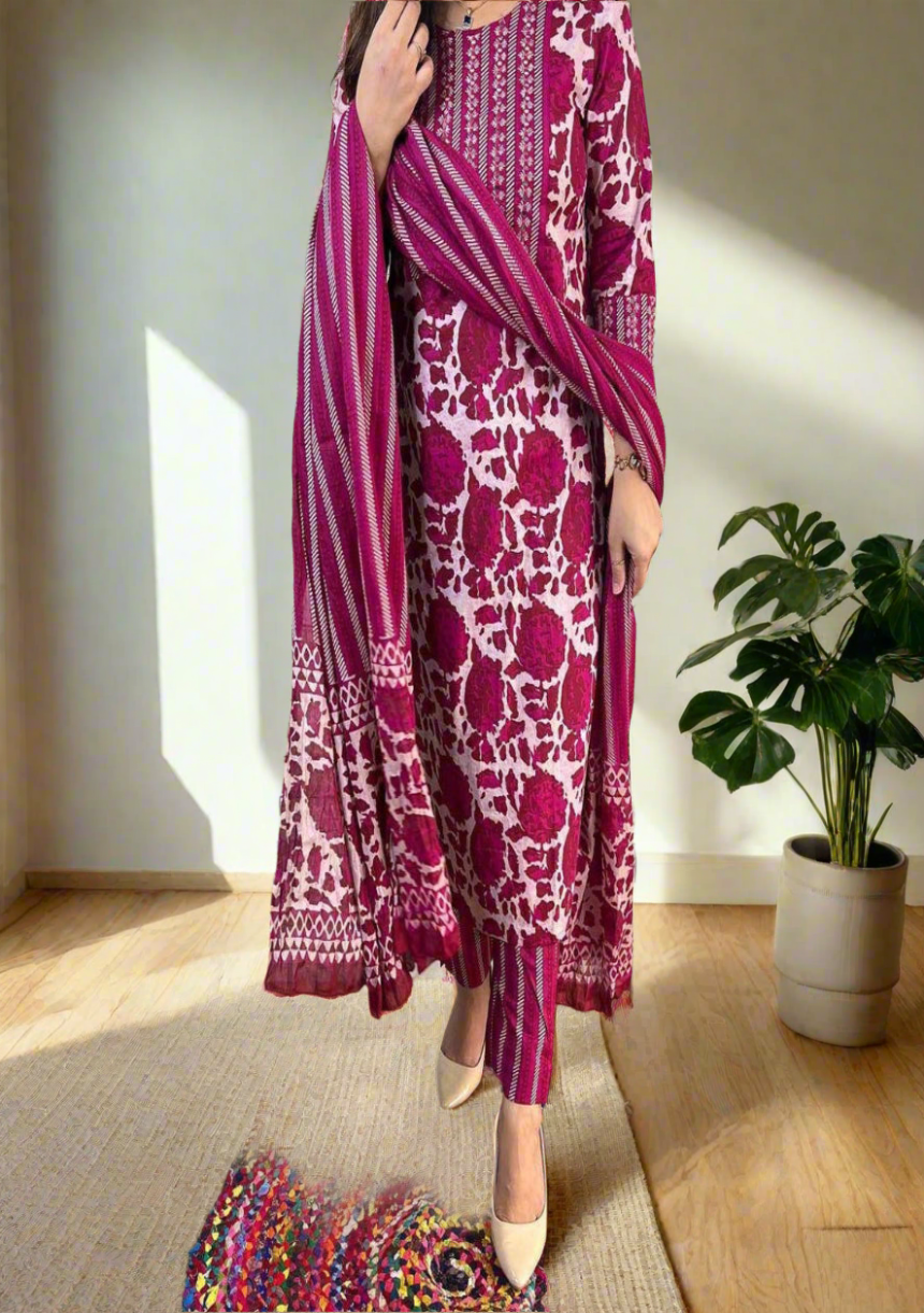 Priya Pink Straight-Cut Suit