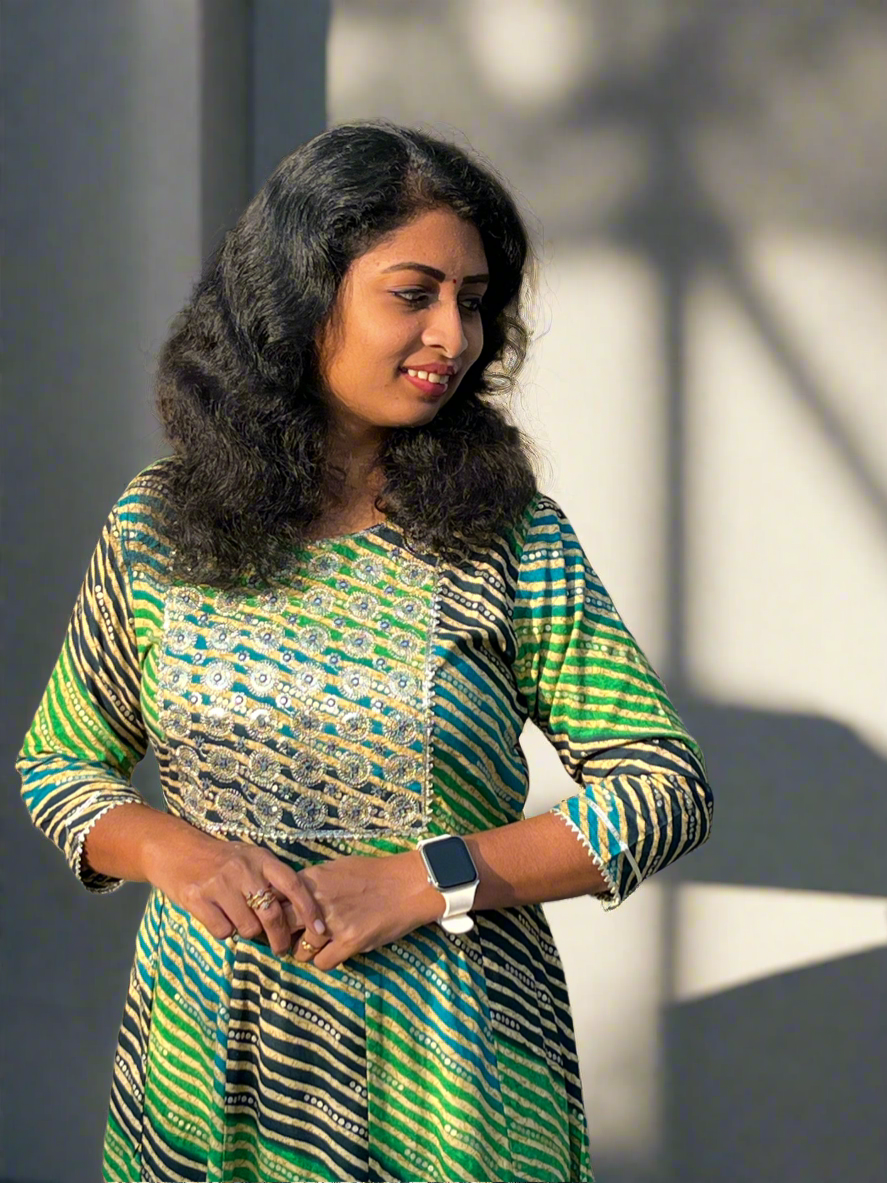 Aditi Green Anarkali Dress
