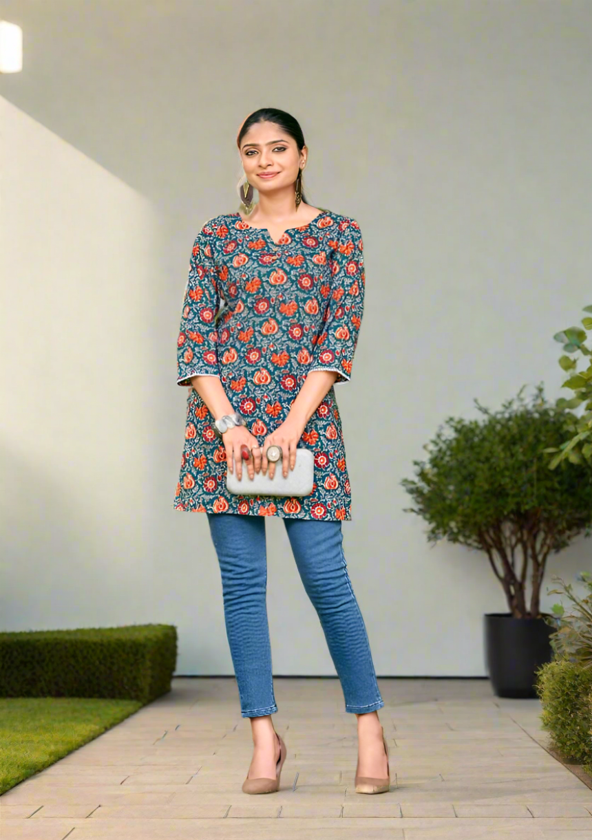 Victoria Blue Short Tops