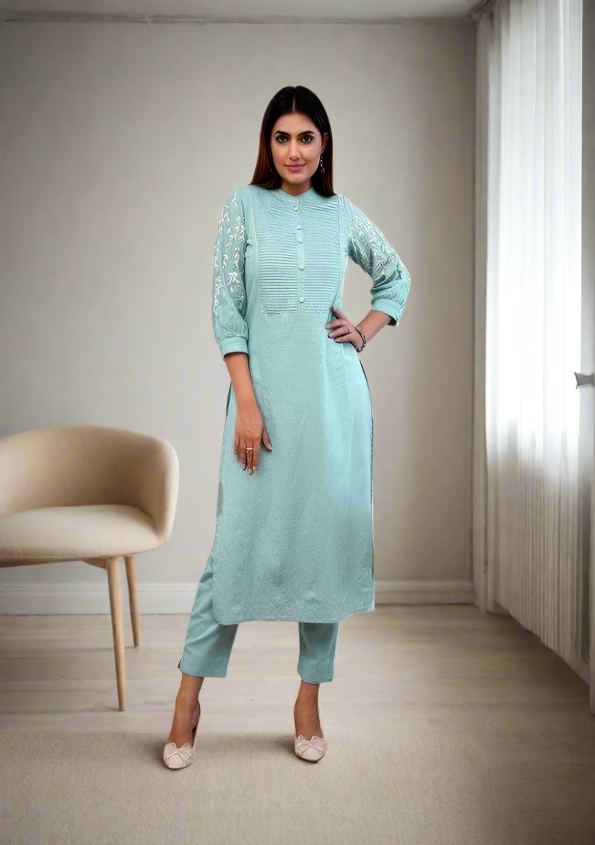 Kala Sea Blue Co-Ord Set