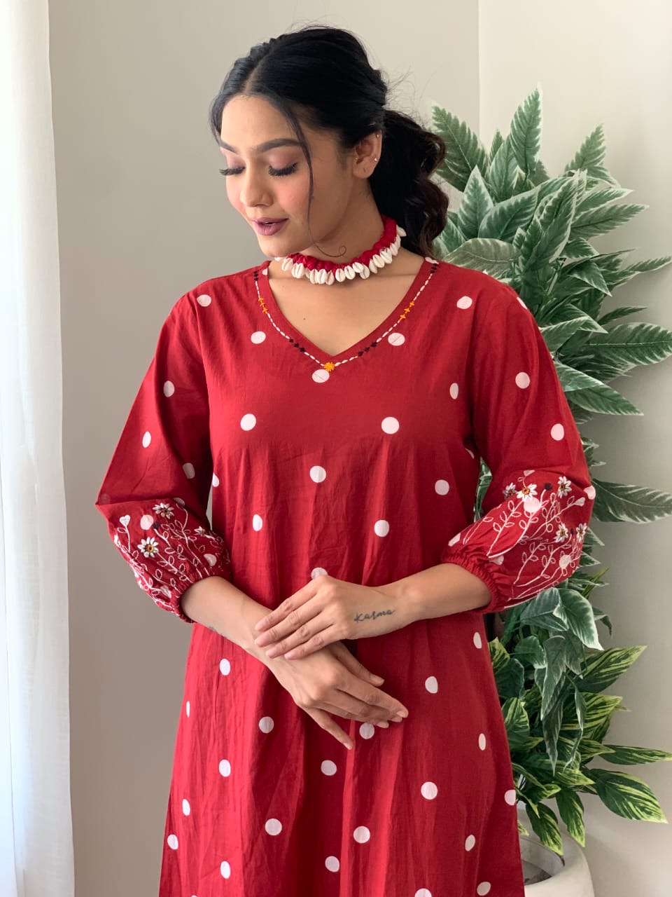 Daisy Red Polka Dress