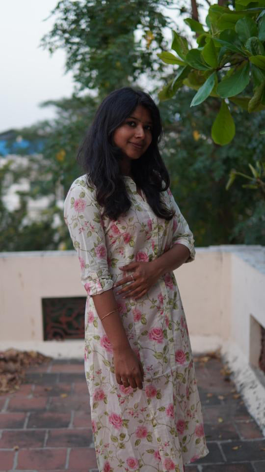 Sakshi Pink A-line Kurtis