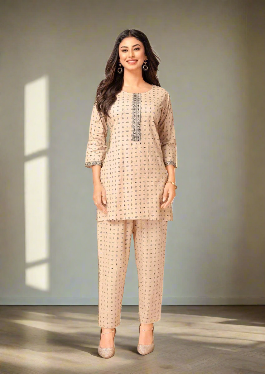 Diya Peach Co-Ord Set