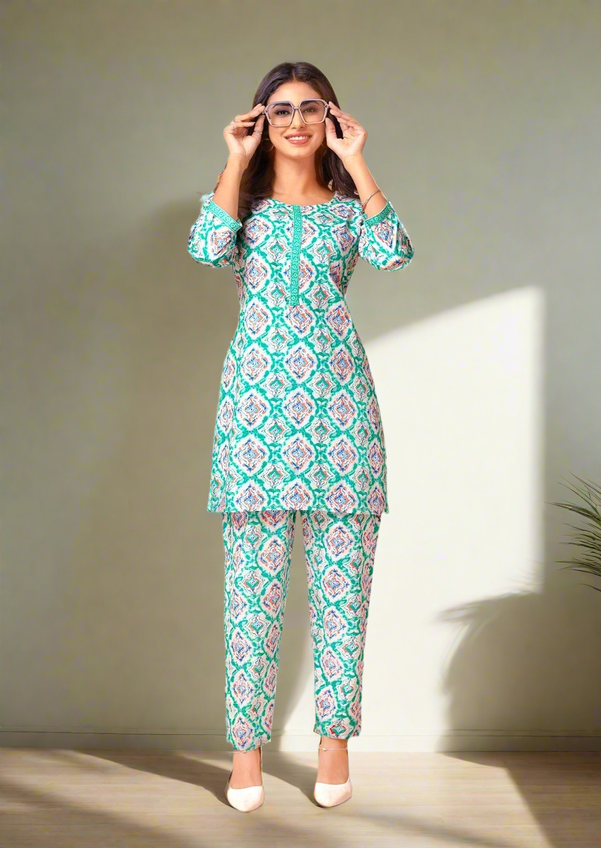 Diya Rama Green Co-Ord Set