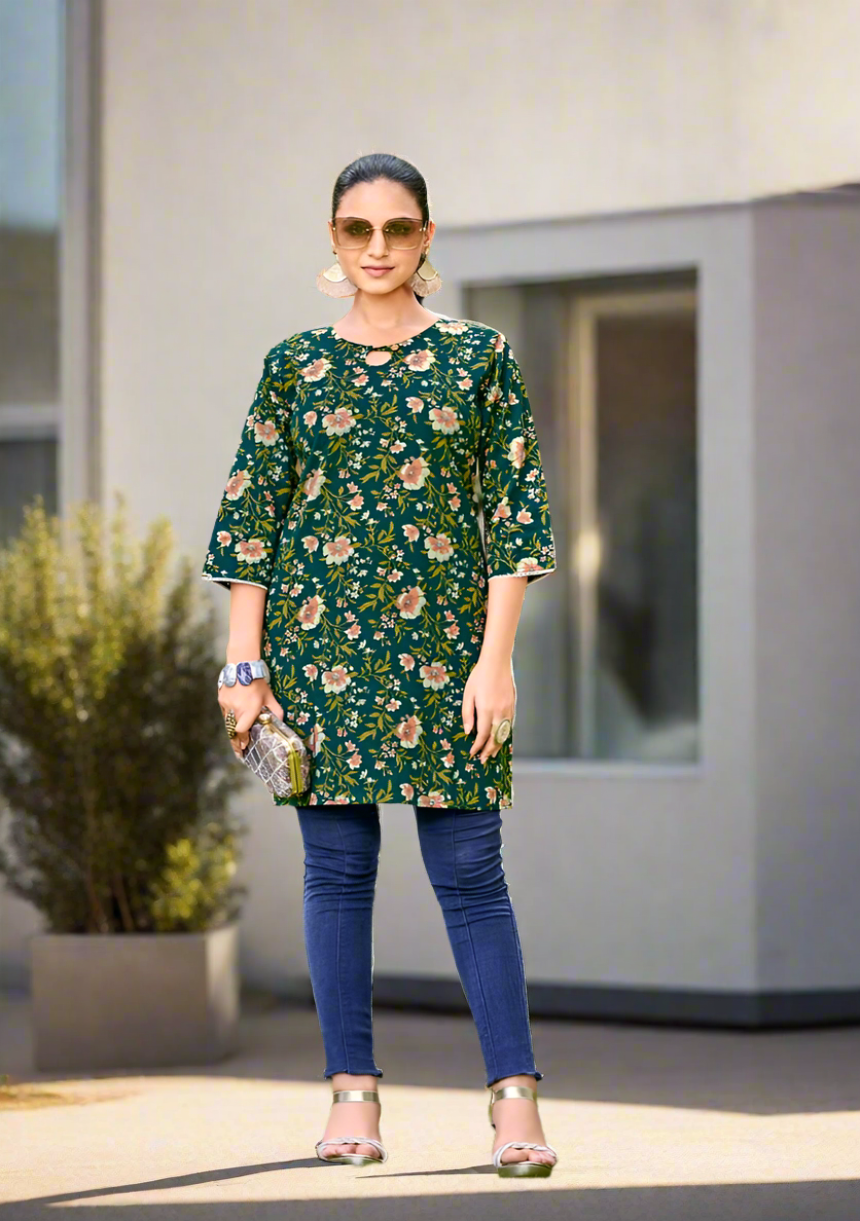 Victoria Dark Green Short Tops