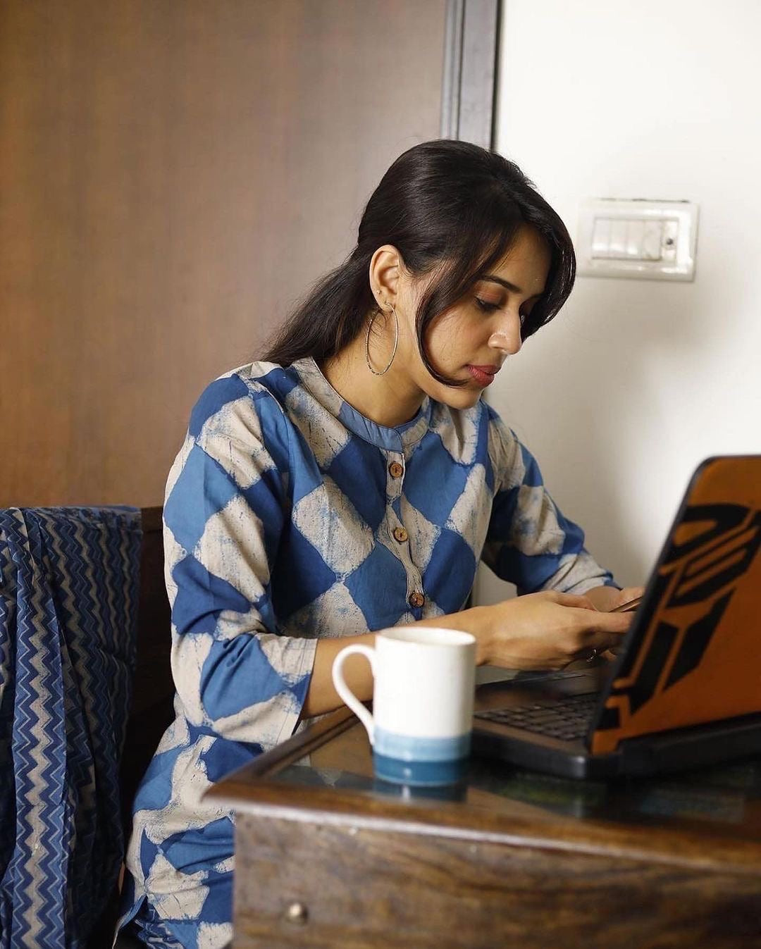 Shilpa Blue Straight-Cut Suit