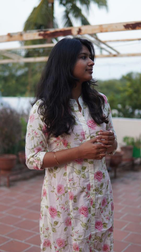 Sakshi Pink A-line Kurtis