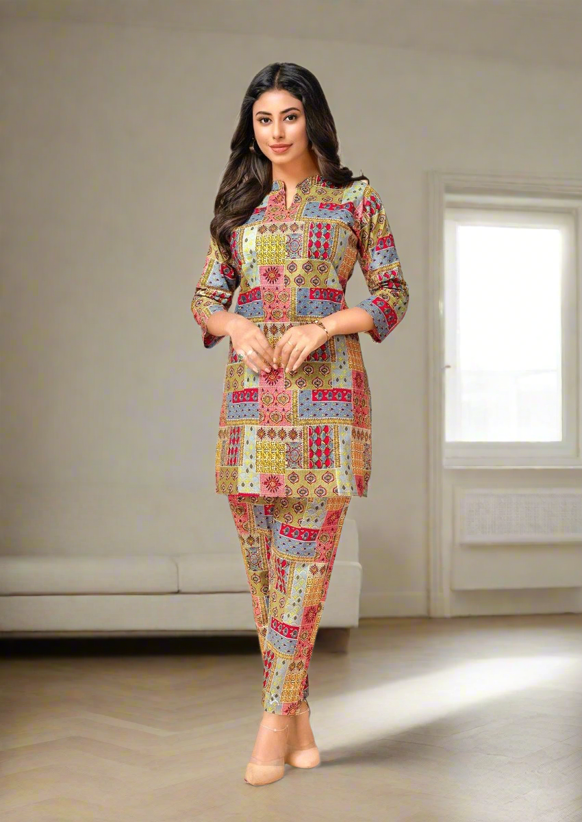 Diya Multicolour Co-Ord Set