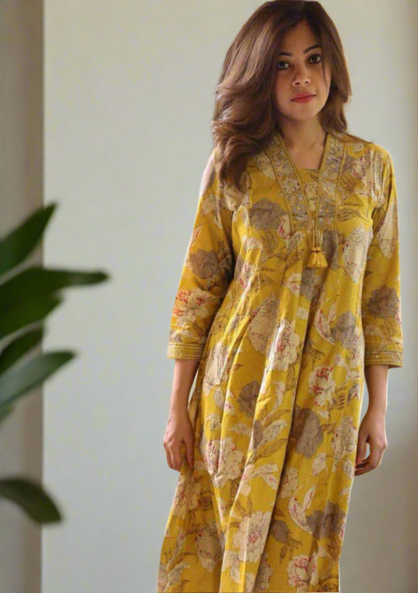 Manshi Mustard Co-Ord Set
