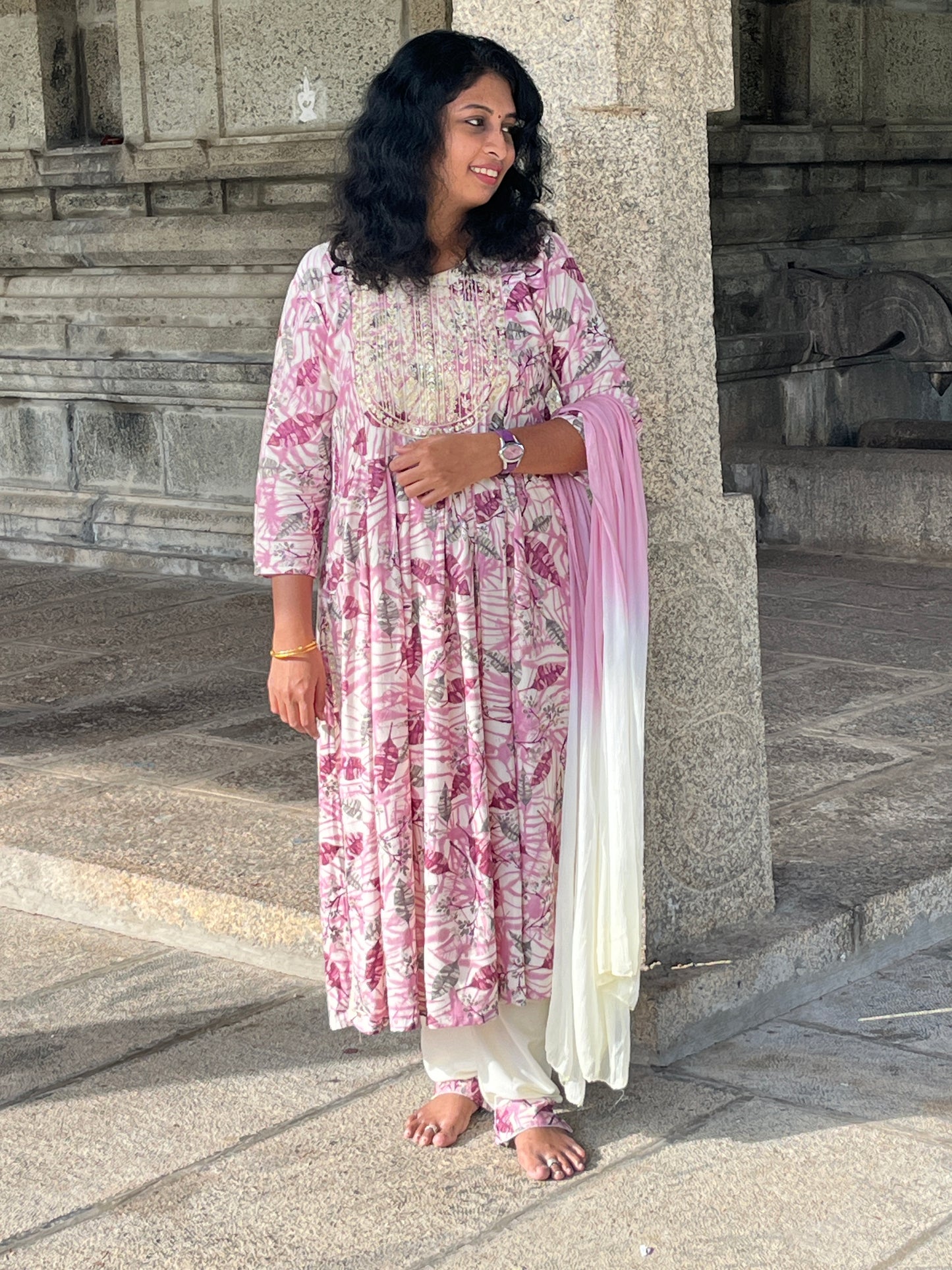 Nidhi Pastel Lavender Naira-Cut Suit
