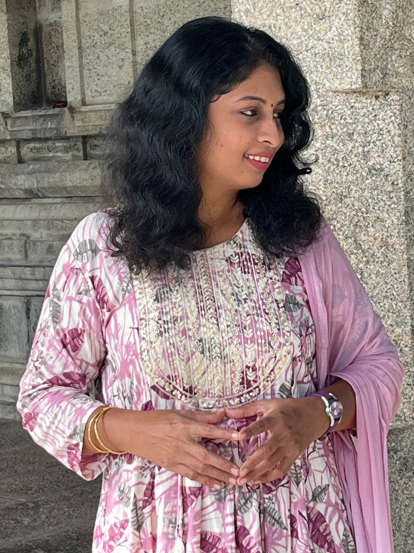 Nidhi Pastel Lavender Naira-Cut Suit