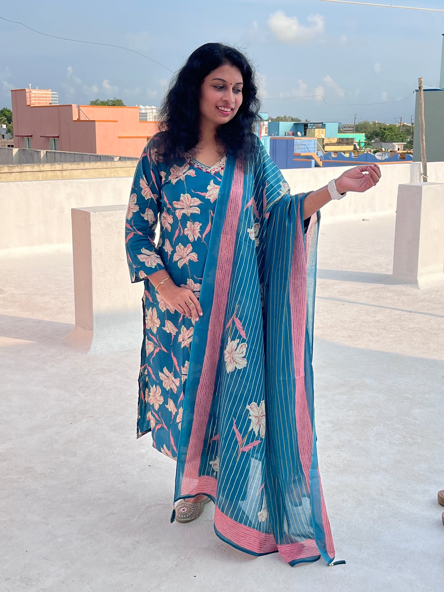 Veera Rama green Straight-Cut Suit