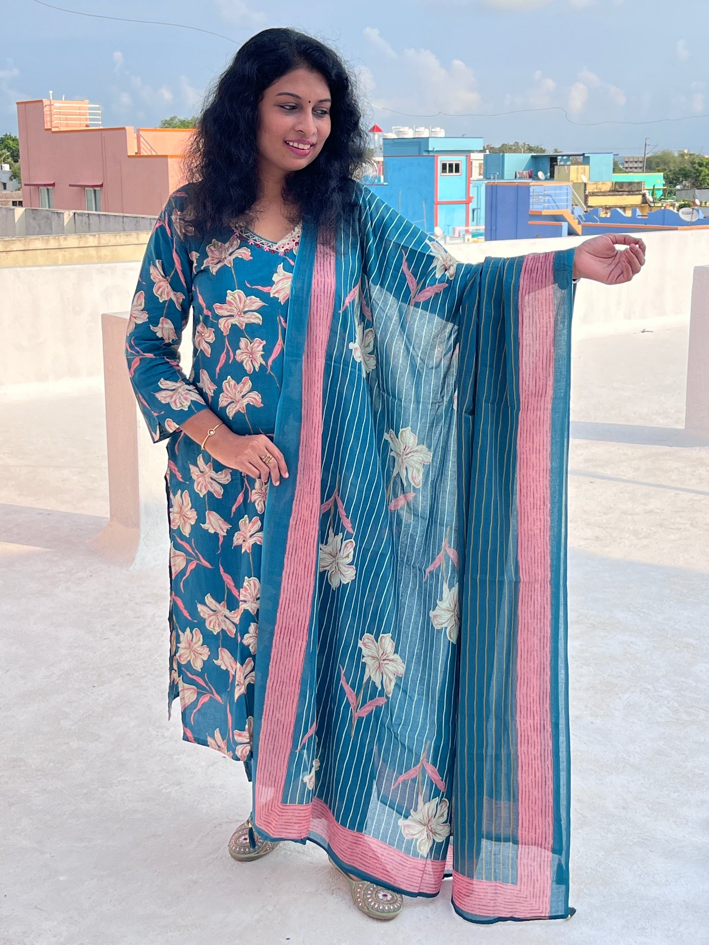 Veera Rama green Straight-Cut Suit