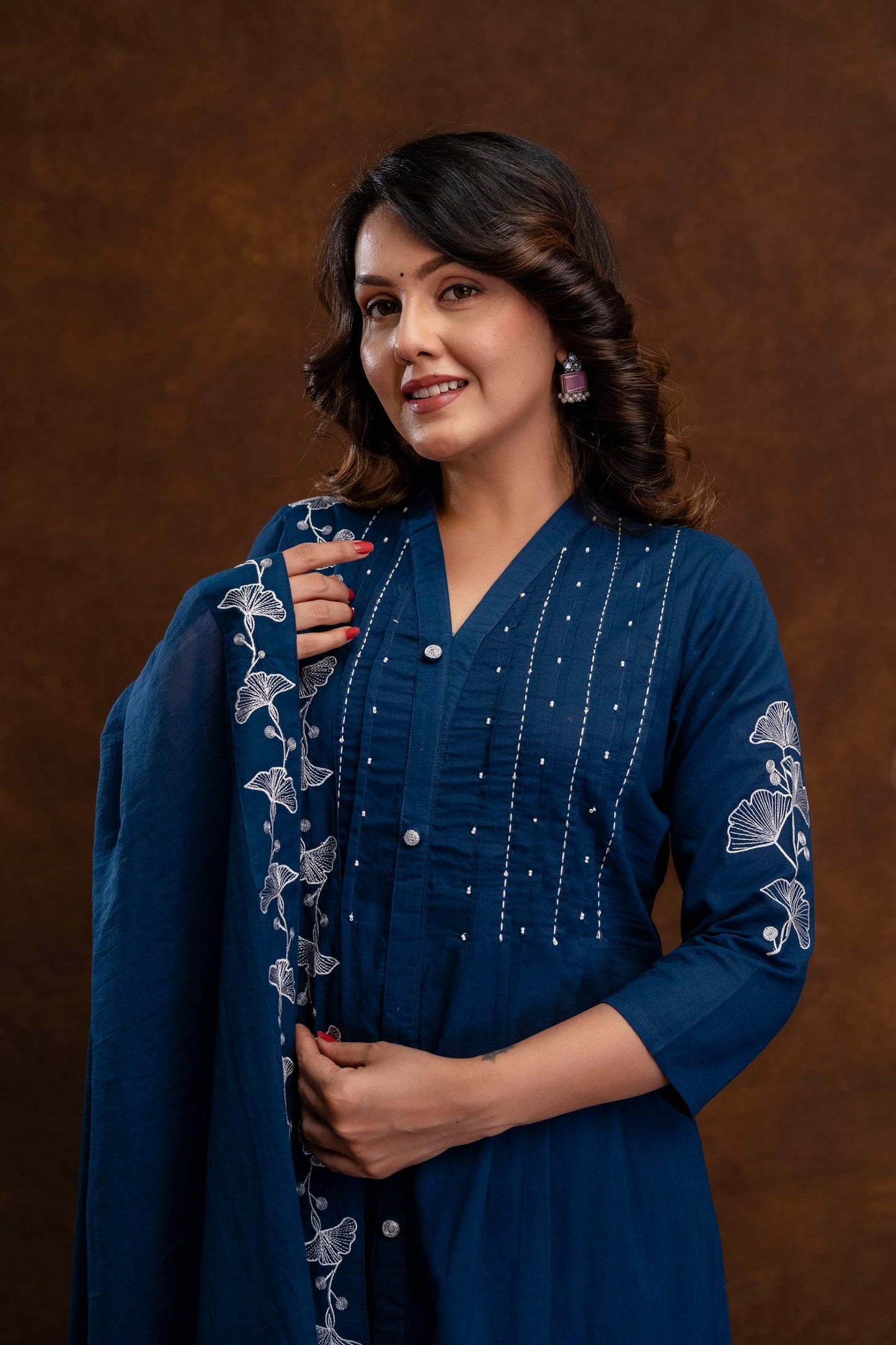Dhivya Royal Blue Anarkali Suit