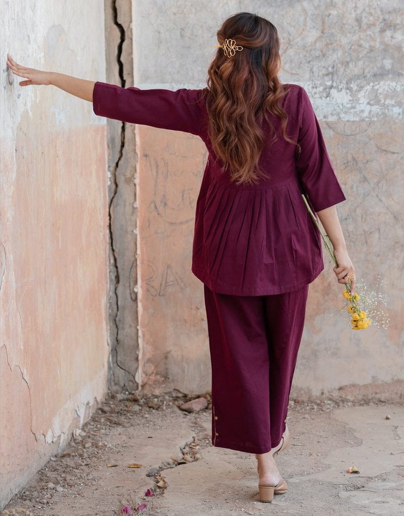 Aura Wine Co-Ord Set