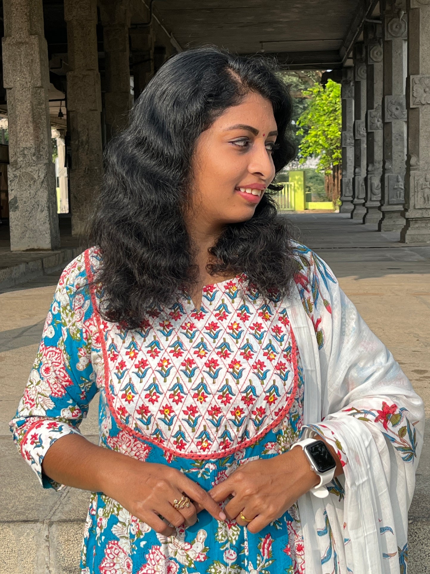 Dhivya Blue Anarkali Suit