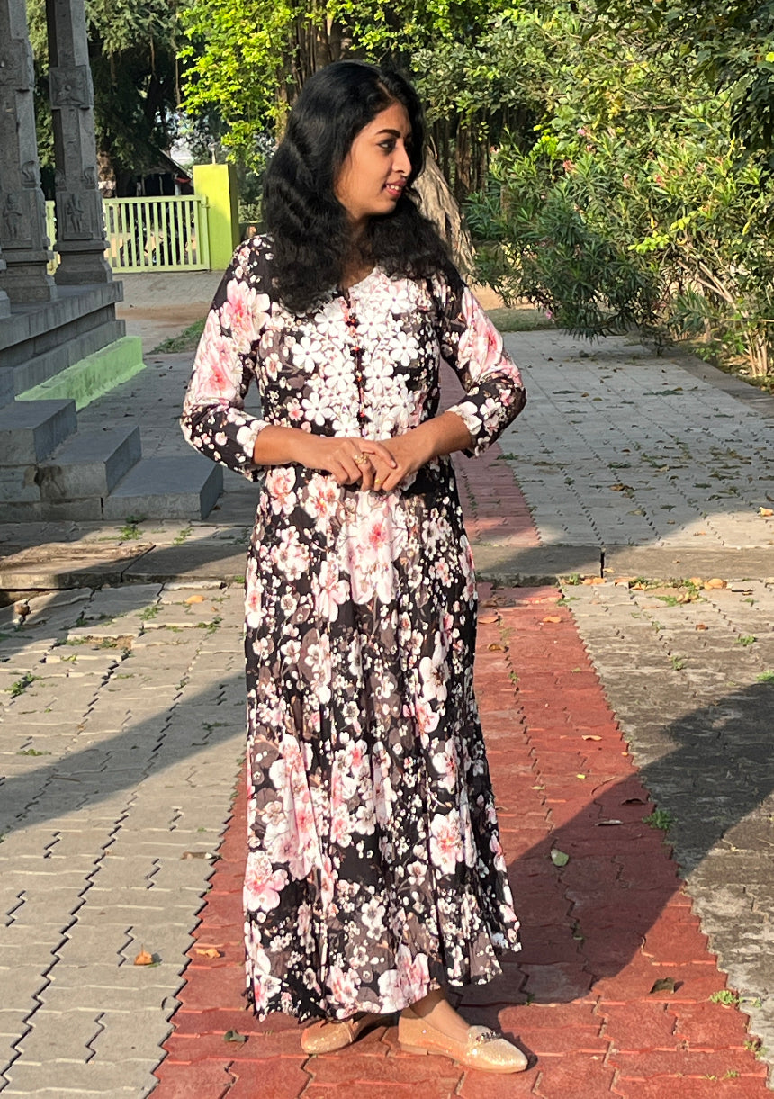 Aditi Black Anarkali Dress