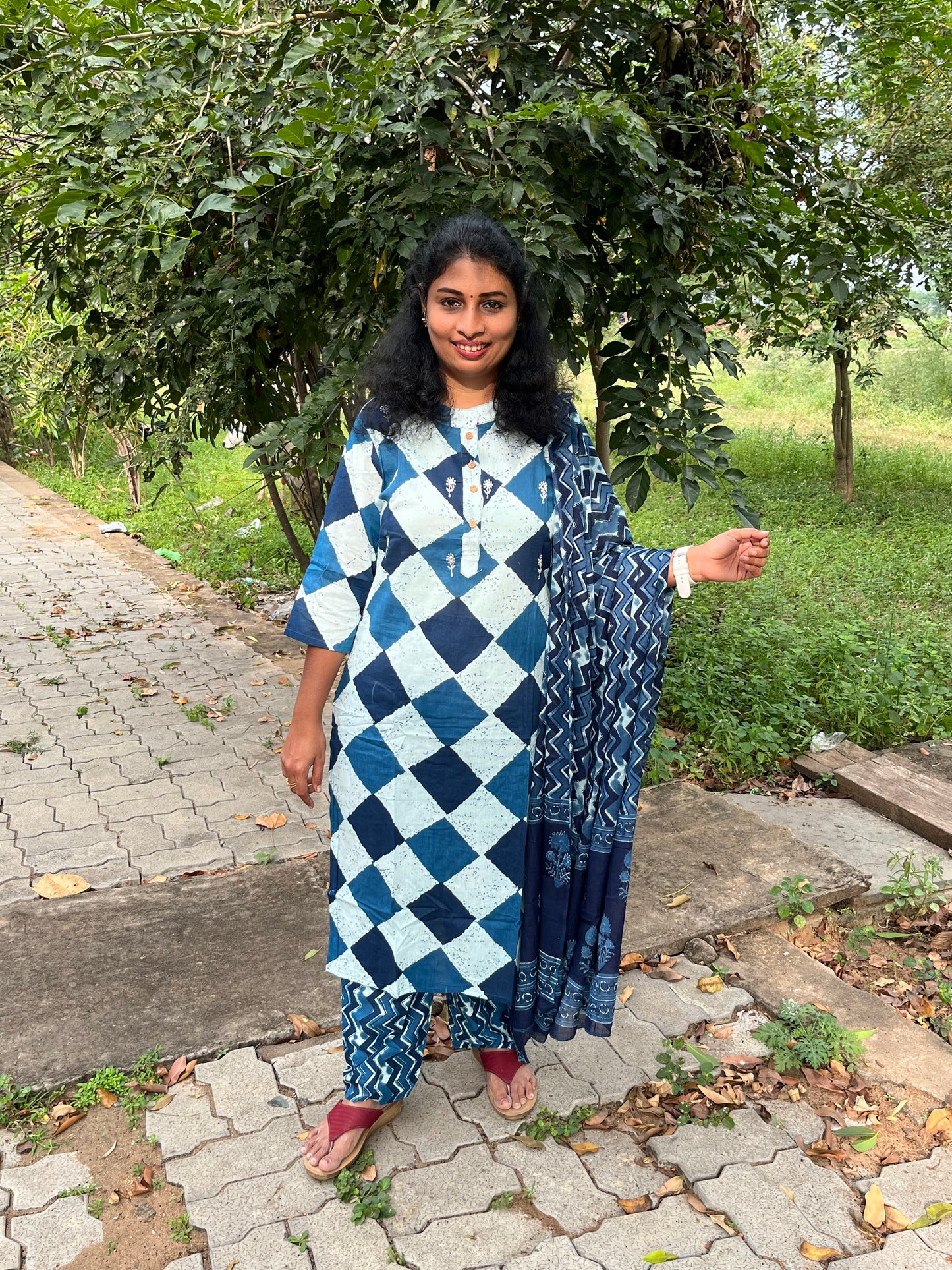 Shilpa Blue Straight-Cut Suit