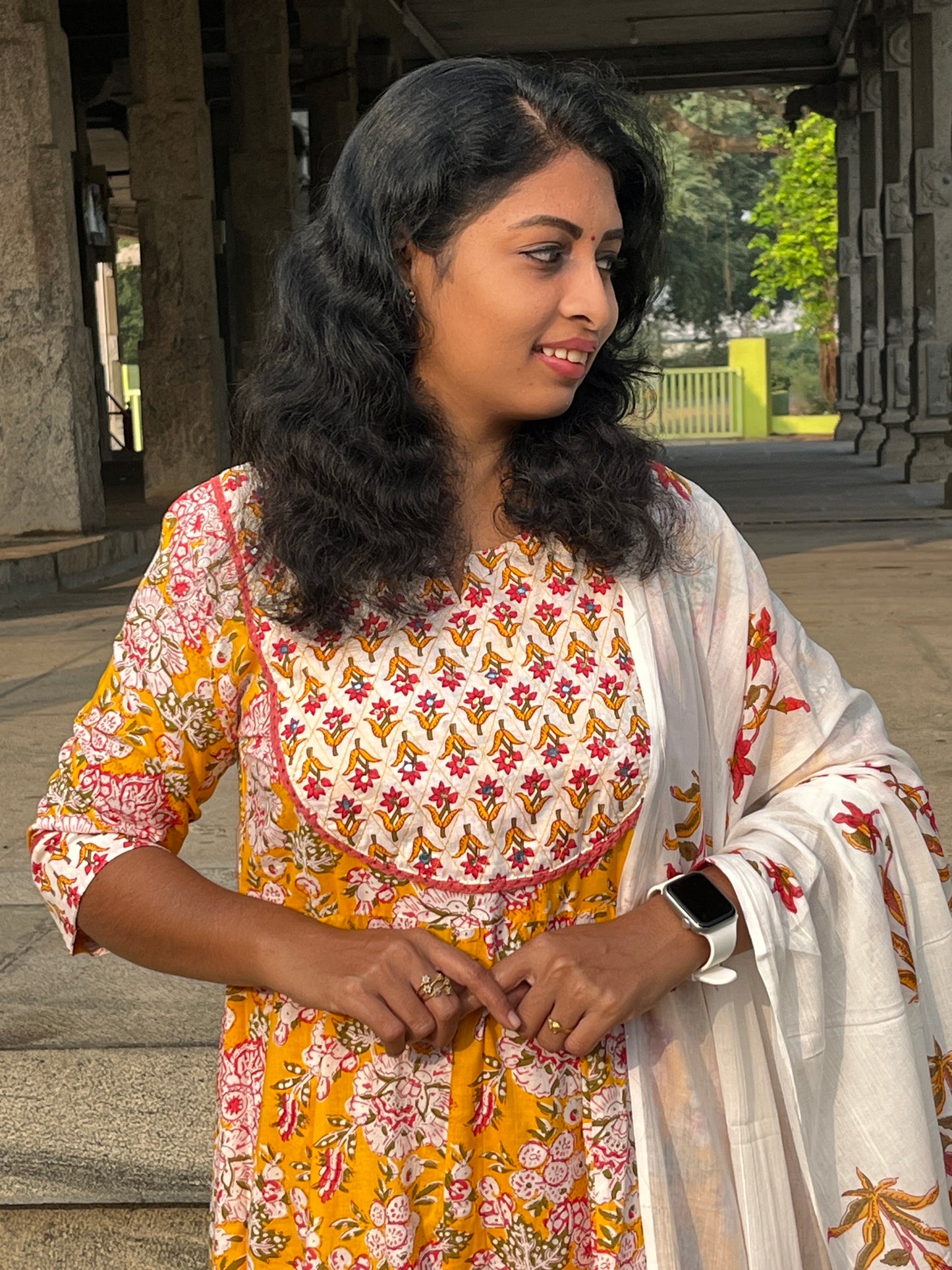 Dhivya Yellow Anarkali Suit