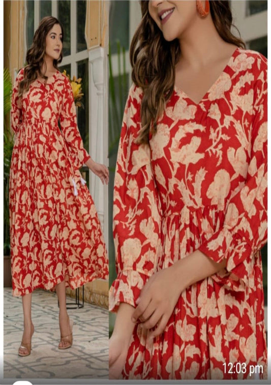 Sheena Red  Dress
