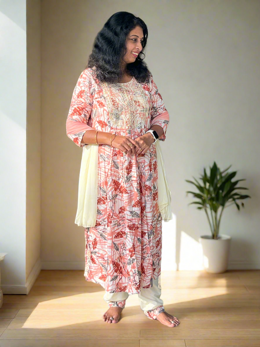 Nidhi Pastel Light pink Naira-Cut Suit