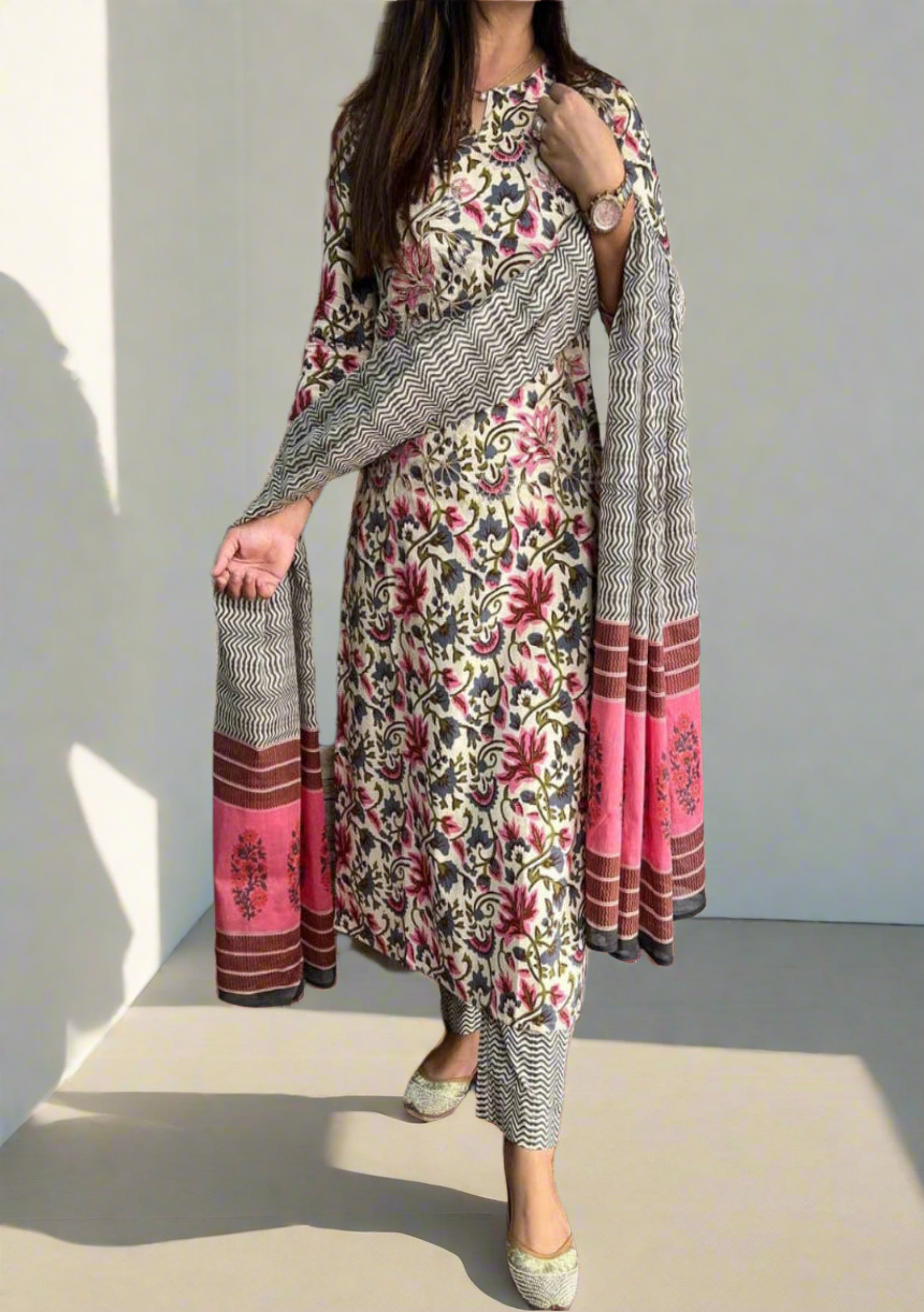 Abi White Straight-Cut Suit