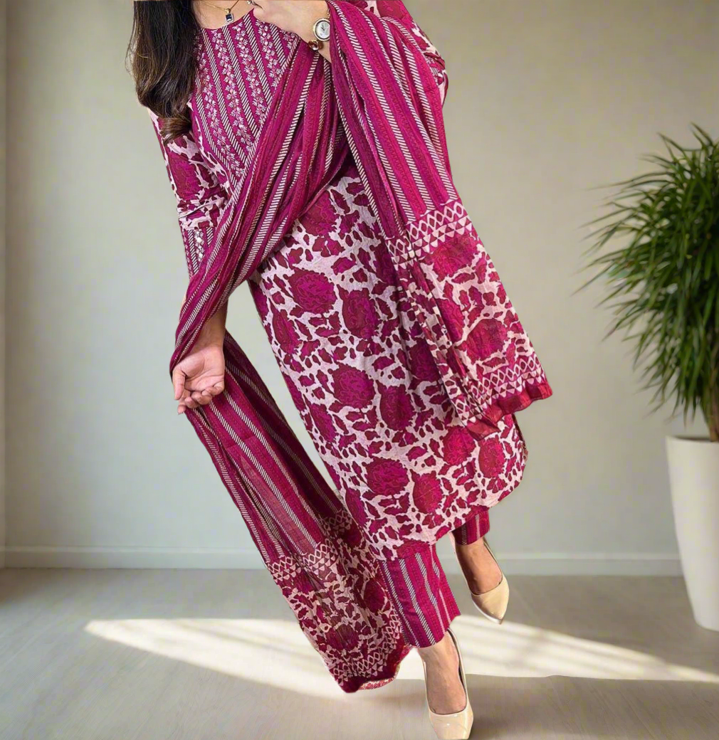 Priya Pink Straight-Cut Suit