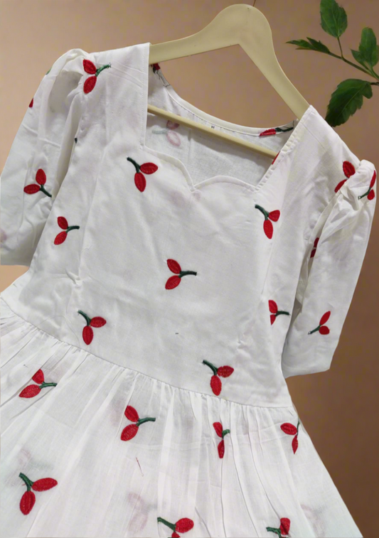 Daisy White Tiered Dress
