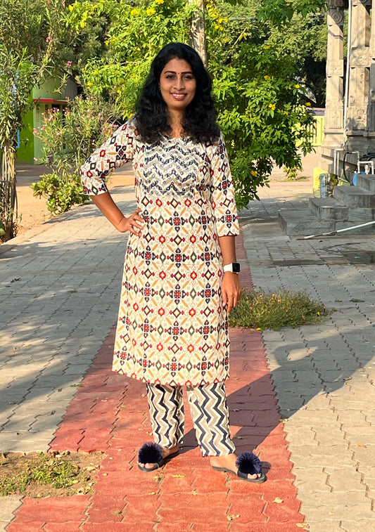 Aura Cream Co Ord Set