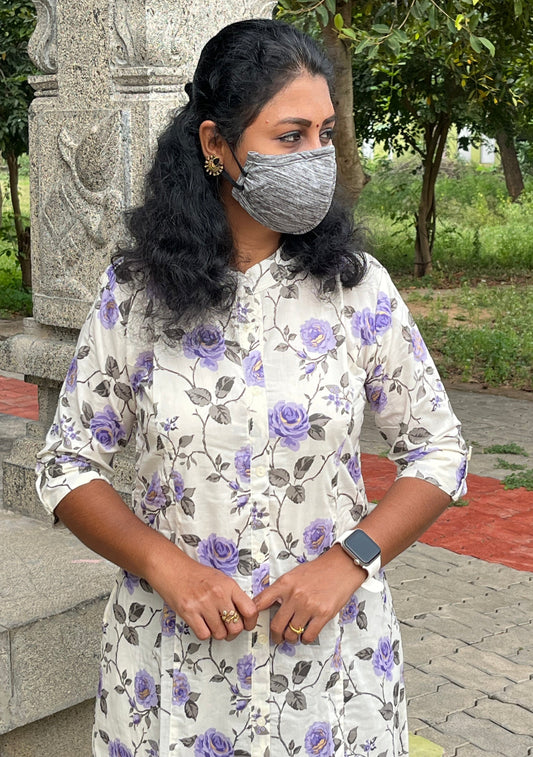 Sakshi Lavender A-line Kurtis